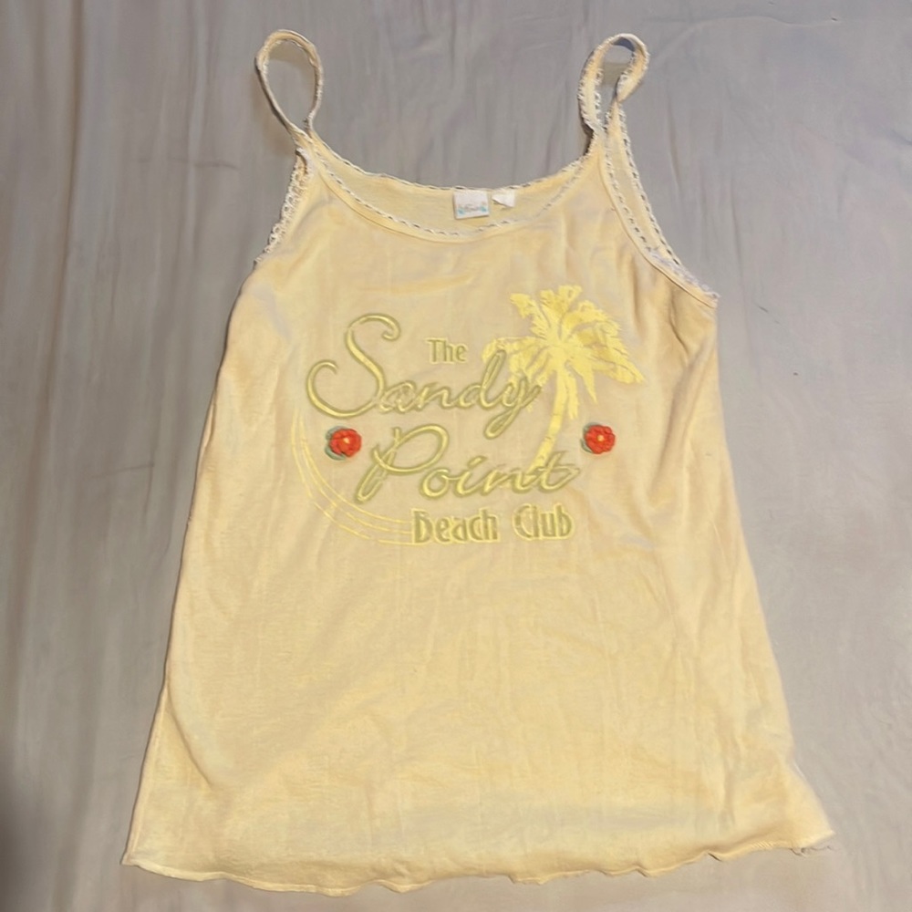 The Sandy Point Beach Club Yellow Tank Top